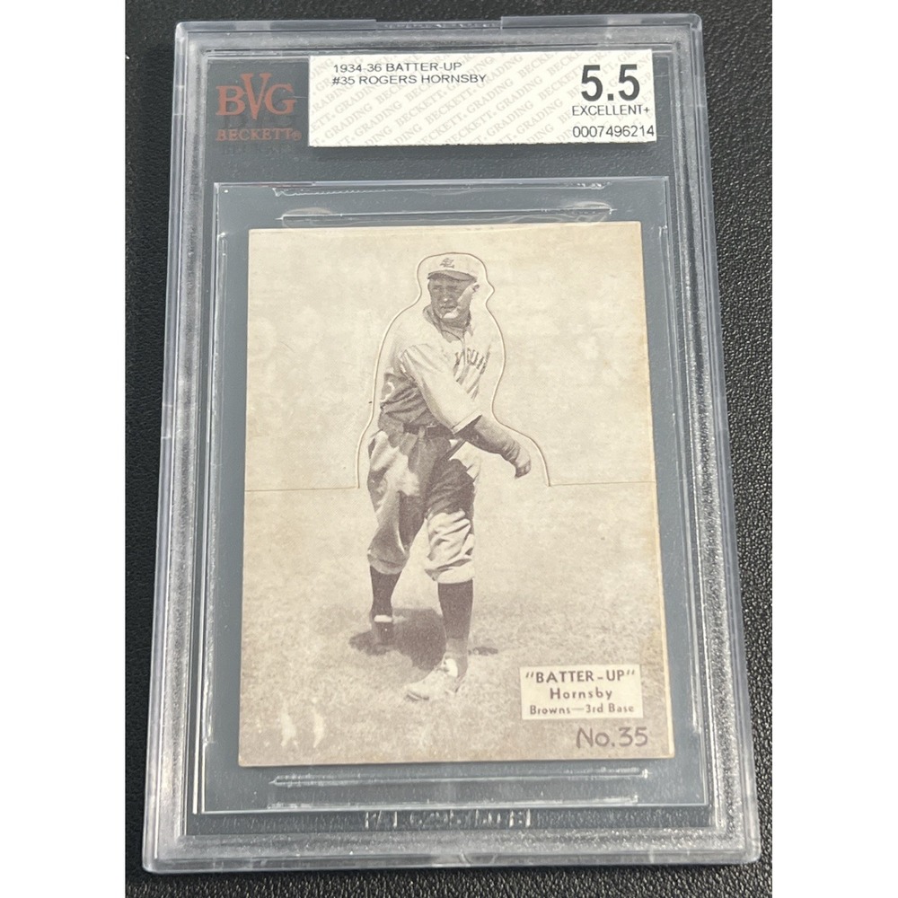 1934 BATTER-UP ROGERS HORNSBY #35 BVG Beckett 5.5 C2